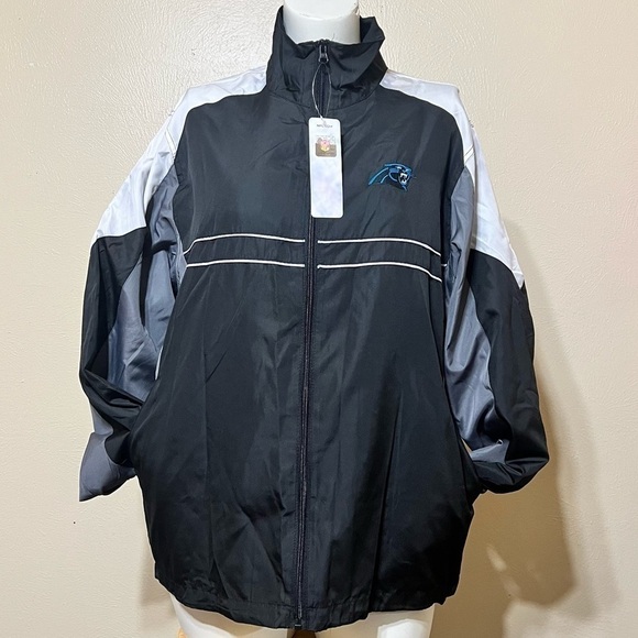 DUNBROOKE NFL teams Wind Breaker Carolina Panthers Large Nwt - Picture 2 of 15